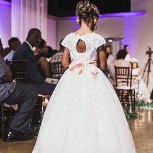 Beautiful white flower girl dress